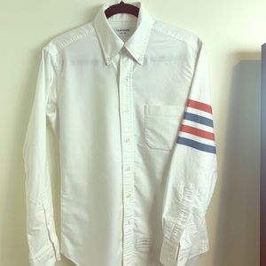 Thom Browne Signature 4-bar Oxford Dress Shirt